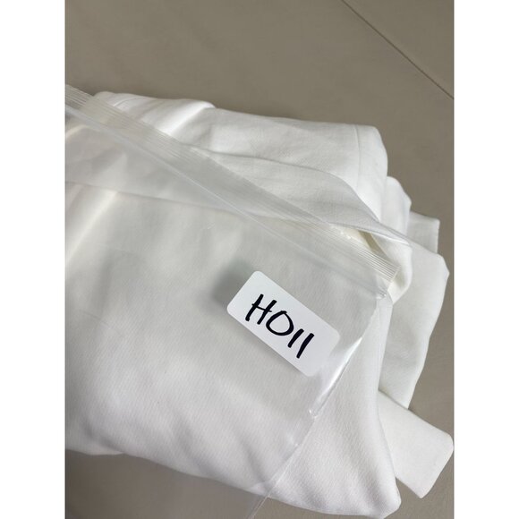 Zara White Double Breasted Belted Vest Coat Women size Medium Capsule Sleeveless - Picture 15 of 16